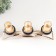 Summary metal, glass for 3 candles "Dark Knight" black matte with gold 40x25x12 cm