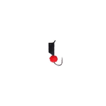 Mormyshka column black + ball facet red, weight 0.8 g-1