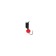 Mormyshka column black + ball facet red, weight 0.8 g