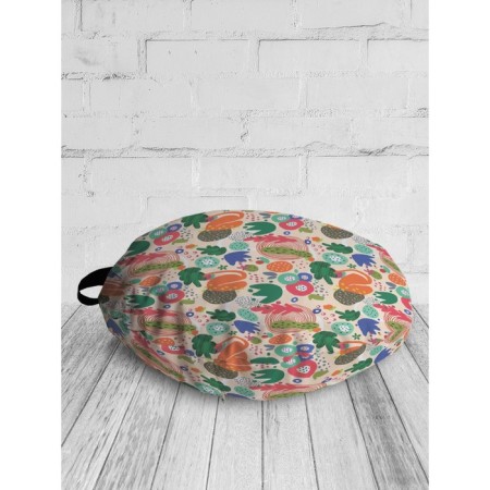 Pillow Siddle "Tropical Abstraction", Decorative, D = 52 cm-1