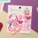 Hair set "vanilla" (4 elastic bands, 4 invisibility) pies, pink