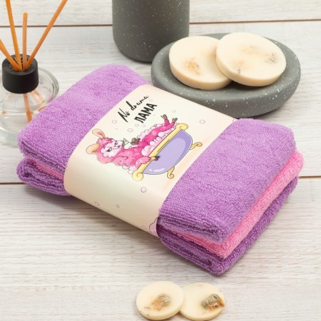 Set of terry towels Ethel No Problama 30x30 cm - 3 pcs, 340 g/m2, 100% cotton