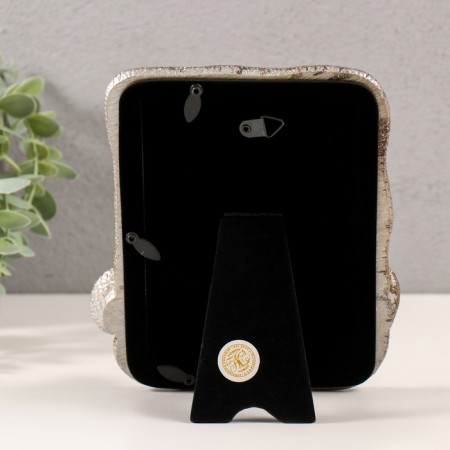 Photo frame Polystone 10x15 cm "Python" silver 15x4x17.5 cm-3