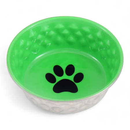 The bowl of a weighted embossed, with a silicone base, green, 600 ml-1