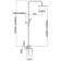 Shower system Fashun A2461, tropical shower, shower set, chrome