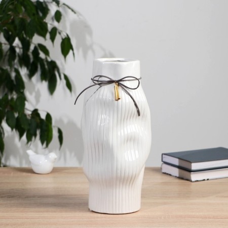 VAZA Ceramics table "BLEZ" Form, 32 cm, white