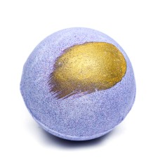 Bombing for a bath, purple, with a gold strip, 110 g