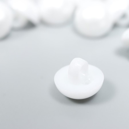 Buttons plastic for creativity on the leg "mother of pearl" set 25 pcs 1.15x1.15 cm-1