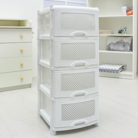 Goslose 4-section "braid", white color