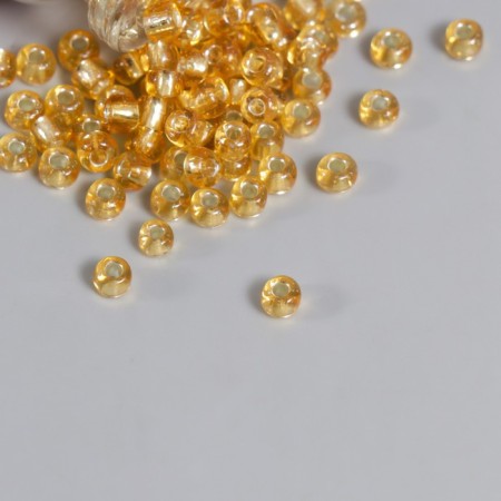 Circular beads 6/0 in the bottle "Caramel" transparent-color 20 g-2