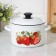 Cylindrical pan, 3 l, enameled cover, induction, neckline