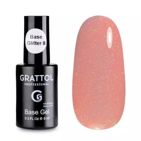 Base Grattol Glitter No. 08, 9 ml
