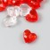 Beads for creativity plastic "Heart with faces" Transparent set 20 grams 0.9x1.6x1.8 cm