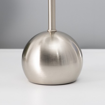 Table lamp with lampshade Risalux "Nialla" Modern, E27, 3 W, silver, 23 × 23 × 51.5 cm-3