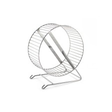 Wheel for rodents metal, crossbars, 20 cm, chrome