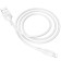 Cable Borofone BX43, Lightning - USB, 2.4 A, 1 m, PVC braid, white