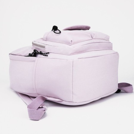 School backpack from lightning textiles, external pocket, Fulldorn, lilac color-2