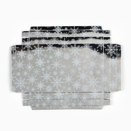 Box for musser cakes "Silver", 27 x 17.8 x 6.5 cm, New Year-7