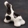 Porcelain figurine "American Cocker Spaniel Black and White", 8 cm, copyright painting