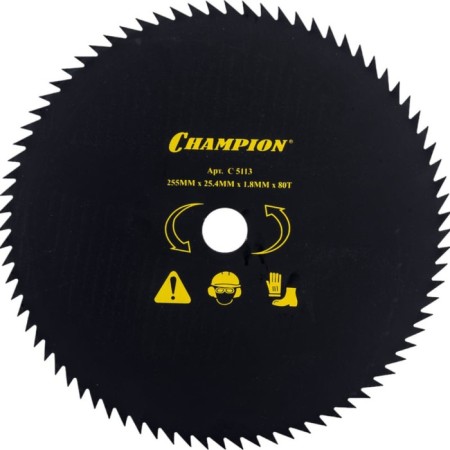 CHAMPION C5113 trimmer knife, with acute -angled teeth, 80 teeth, 255x25.4 mm