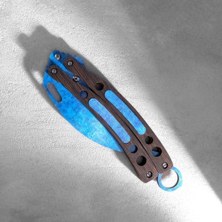 Wooden souvenir "Babois knife. Cerambit", blue-2