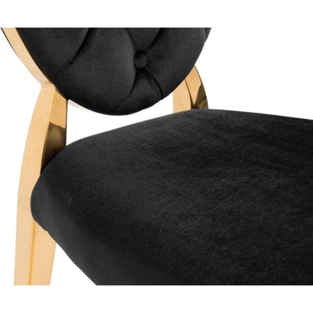 Stool on a metal frame ODDA Metal/fabric, gold/black 50.5x65x91 cm-5