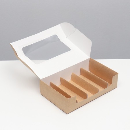 The box is folding, under 5 eclairs, craft, 25 x 15 x 6.6 cm-1