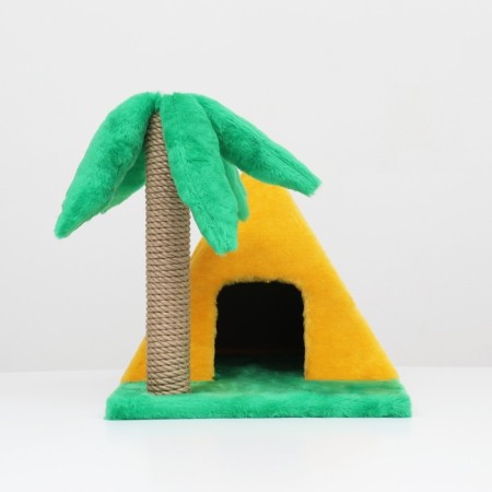 House for cats "Pyramid", with a claw "Palma", 38 x 40 x 61 cm-1