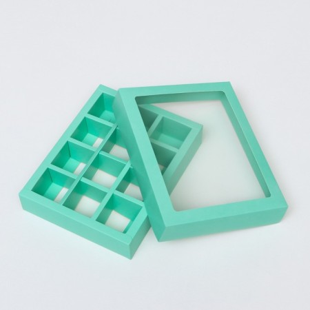 Box for sweets, 12 pcs, mint, 19 x 15 x 3.5 cm-3