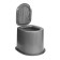 Country toilet, h = 35 cm, without a bottom, with holes for attaching to the floor, gray