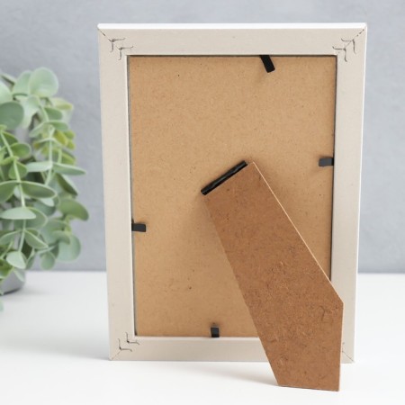 Photo frame plastic 10x15 cm "White paving stones" turquoise double stroke 17.8x12.5 cm-3