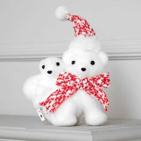 LED figure "Bear with a bearish" 20 × 17 × 9 cm, phlock, batteries CR2032x2 (not complete), glow of warm white-1
