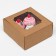 Self -charged box, with a window, craft, 19 x 18 x 9 cm