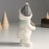 Polystone souvenir "Bear in a hat and a scarf with an armful of cones" 7.5x9.5x18.5 cm
