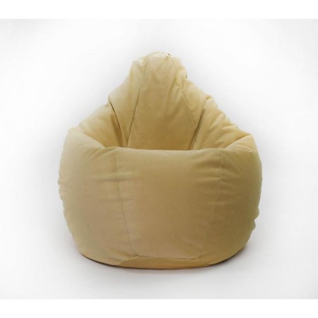 Mear-bag "Pear large", size 135x90 cm, yellow color, velor-1