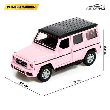 Metal Mercedes-Benz G63 AMG, 1:32, inertia, matte pink color-1