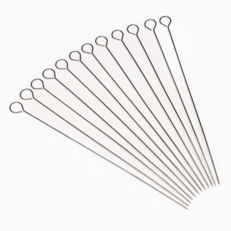 A set of skewers for barbecue, metal, 12 pcs, 35 cm