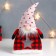 Interior Light doll "Santa Claus in a checkered caftan, a cap in peas, asterisk" 41x24x6 cm 75679
