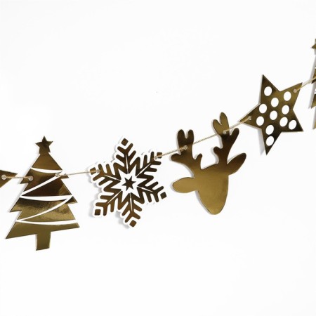 Garland "New Year", 230 cm, gold color-2