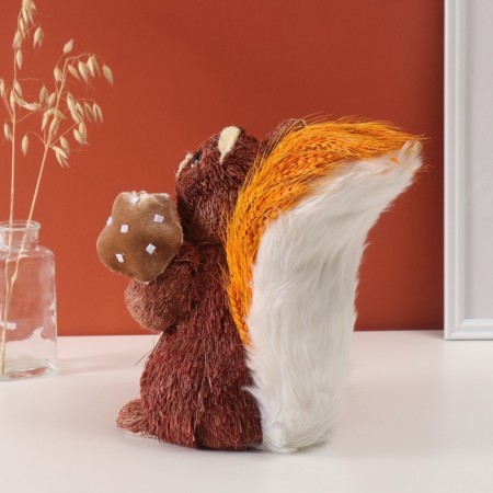Decor "Squirrel with a mushroom, in the tail rye" 28x17x29.5 cm-1