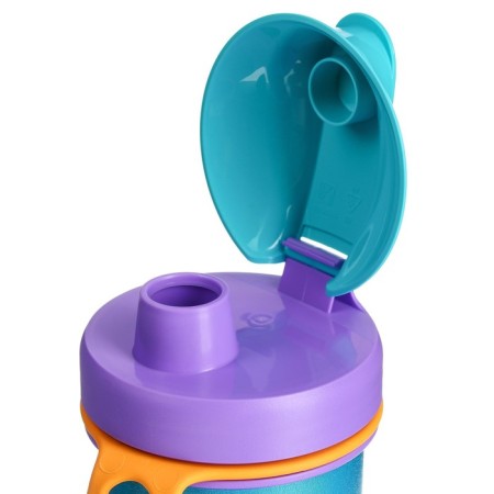 Set of storage container 0.98l and water bottle with a loop 0.4l, lilac color-3