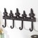 Hooks decorative cast iron "Forged peaks" 15x30x3.5 cm