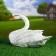 Garden figure "Swan floats" 26x46cm