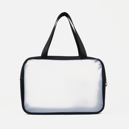 Cosmetic bag with lightning, black color-1