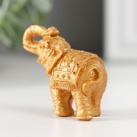 Souvenir Polystone "Golden Elephant" mix 2.2x5x4.5 cm-2