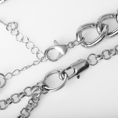 Piece "chain" butterfly, silver color, 52 cm-2