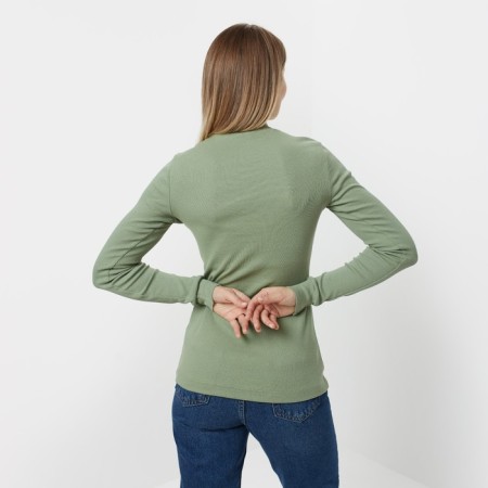 Female turtleneck, green color, size 54-7