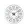 Watch wall interior "accordion", smooth move, d-40 cm, white