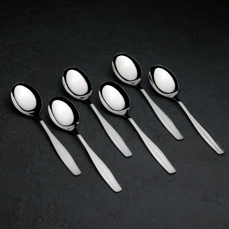 Spoon table "visit", thickness 2 mm, silver color-2