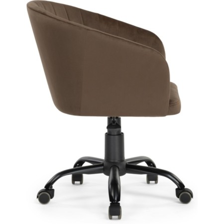 Computer chair thibault plastic/velor, black/chocolate 60x60x81 cm-2